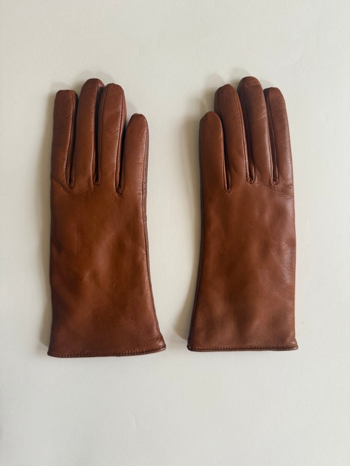 Vintage Leather Gloves with Cashmere Lining