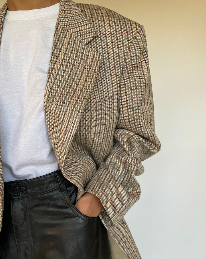 VINTAGE OVERSIZED SILK BLAZER 1489