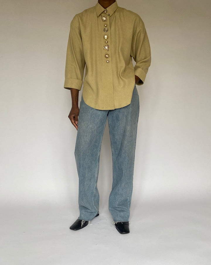 VINTAGE BEIGE BLOUSE 4872