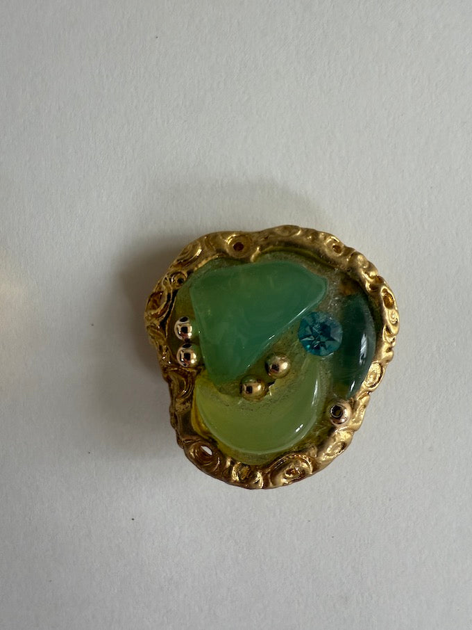 Vintage Clip-On earrings green
