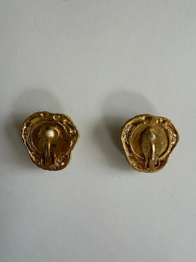 Vintage Clip-On earrings green