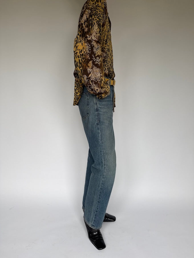 Vintage animal printed blouse 5911