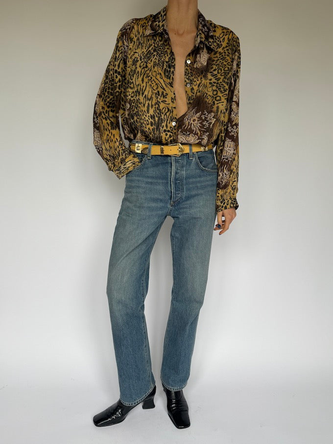 Vintage animal printed blouse 5911