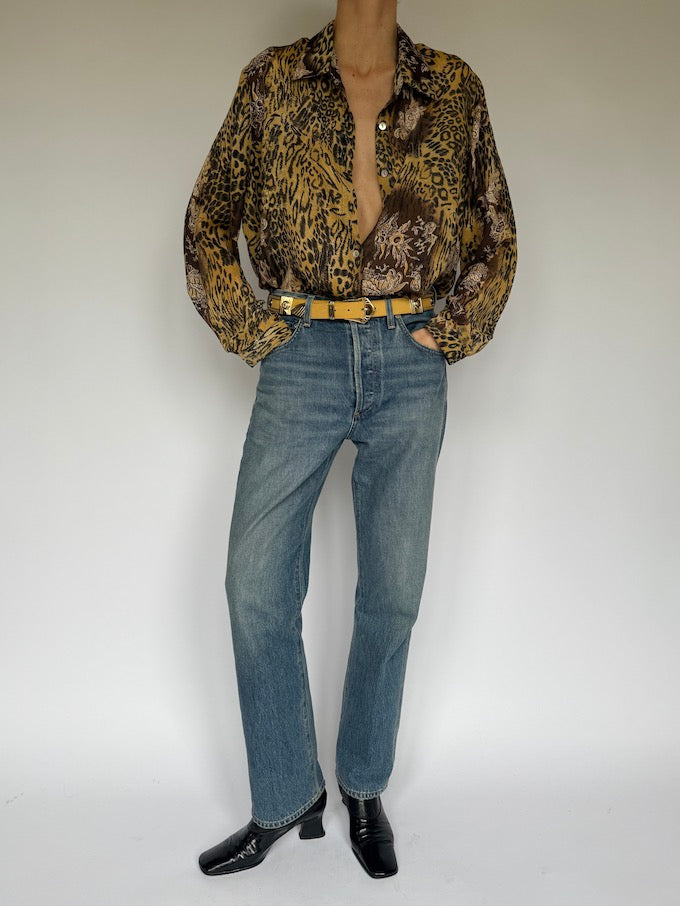 Vintage animal printed blouse 5911