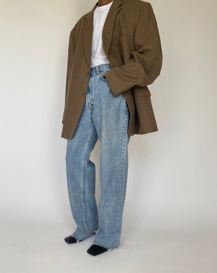 VINTAGE BROWN WOOL BLAZER 4097