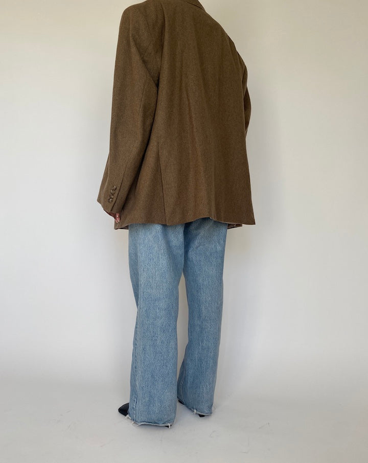 VINTAGE BROWN WOOL BLAZER 4097