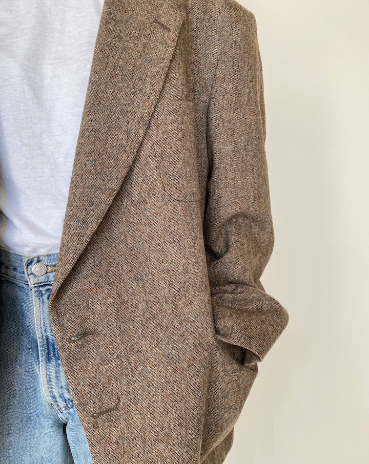VINTAGE SINGLE BREASTED WOOL BLAZER 1976