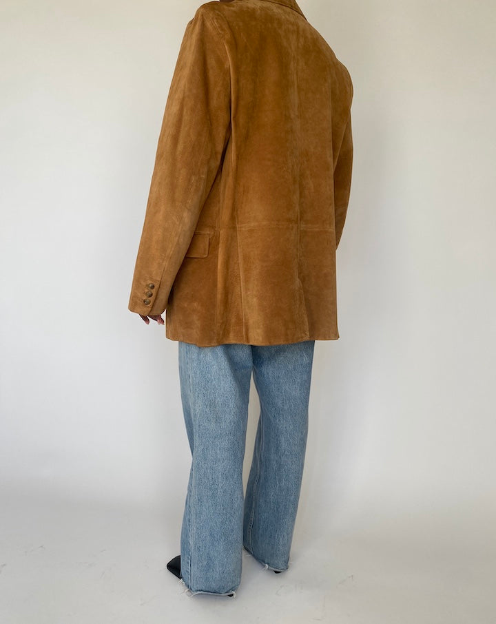 VINTAGE OVERSIZED SUEDE LEATHER JACKET 4100