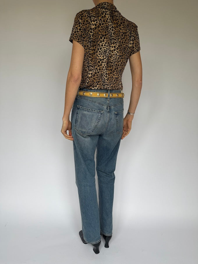 Vintage animal printed top 5913