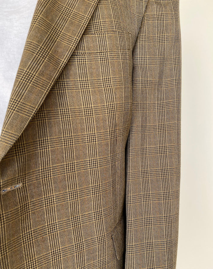 VINTAGE BEIGE CHECKED BLAZER 1981