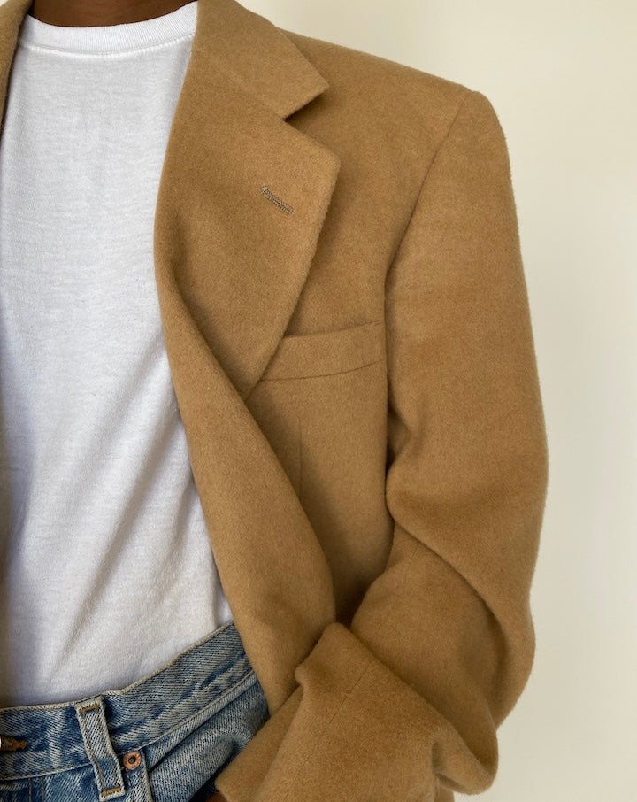 VINTAGE CAMEL HAIR BLAZER 1982