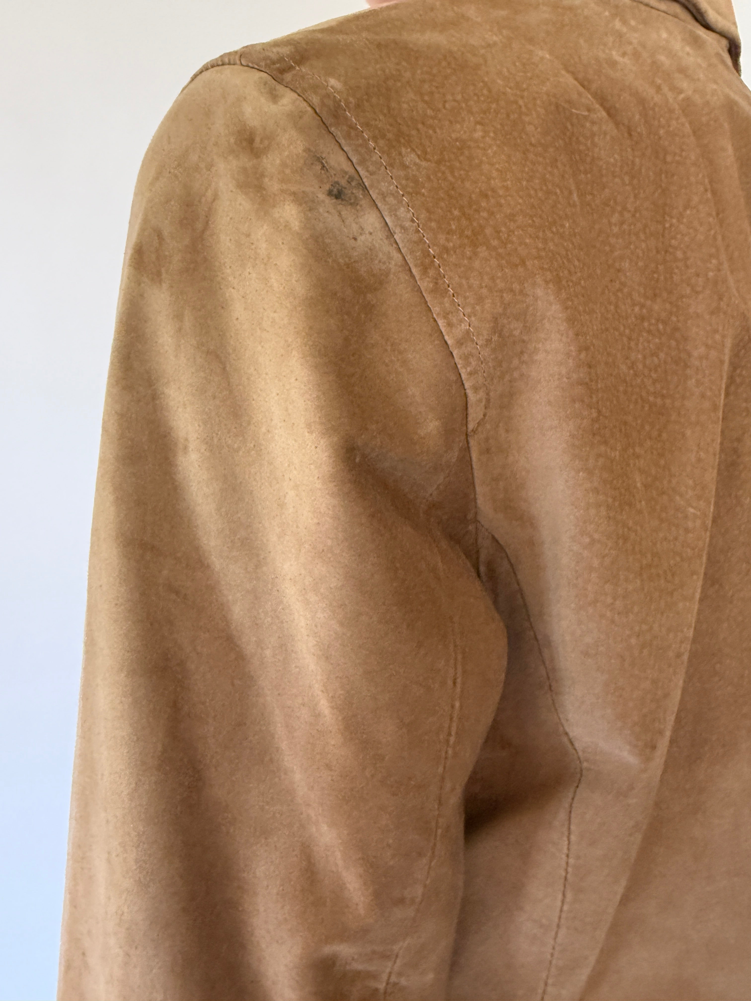 Vintage Suede Leather Jacket Camel 7904
