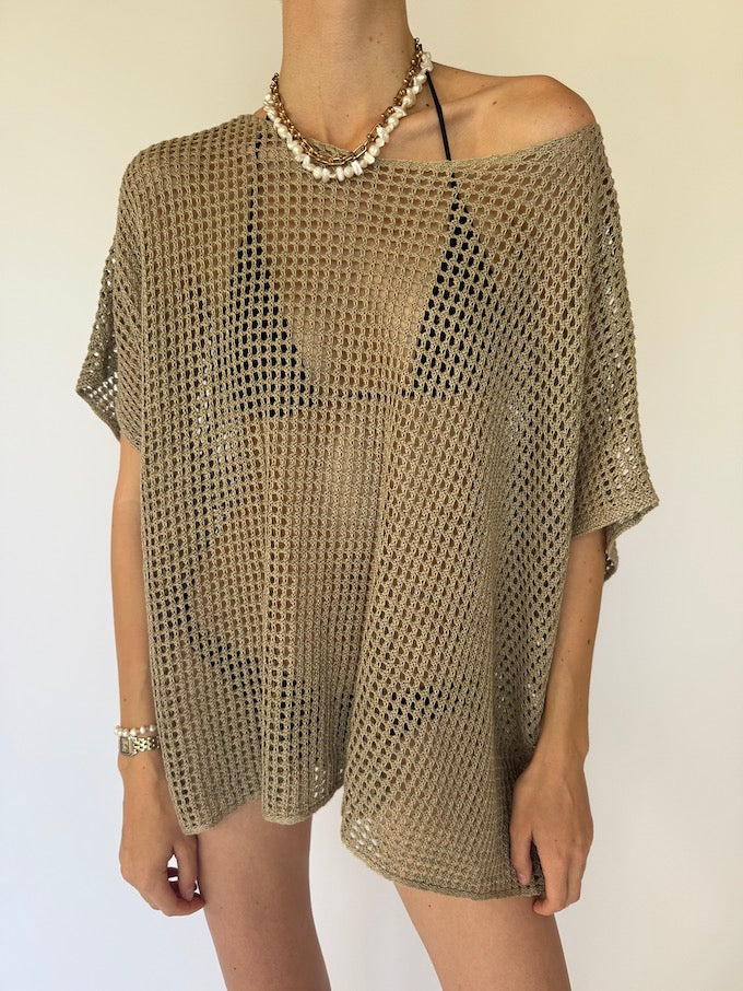 Vintage Mesh Knit Cover-Up 6183