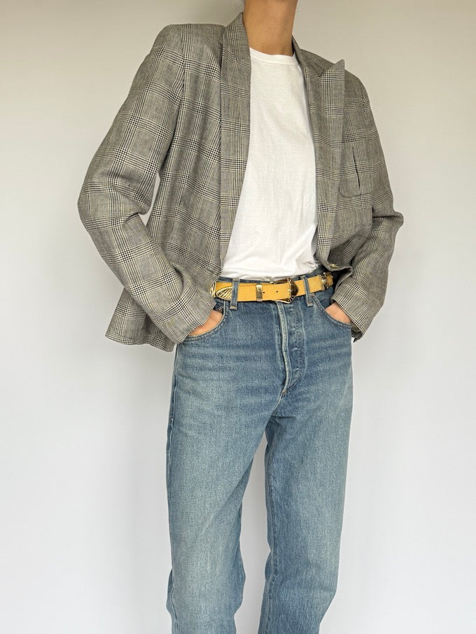 Vintage checked Ralph Lauren blazer grey 5915
