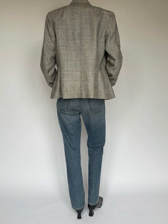 Vintage checked Ralph Lauren blazer grey 5915