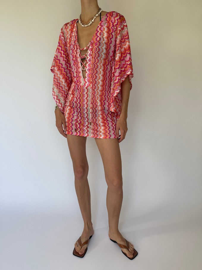 Vintage Zigzag Cover-Up Dress 6184