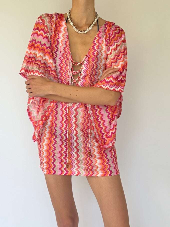 Vintage Zigzag Cover-Up Dress 6184