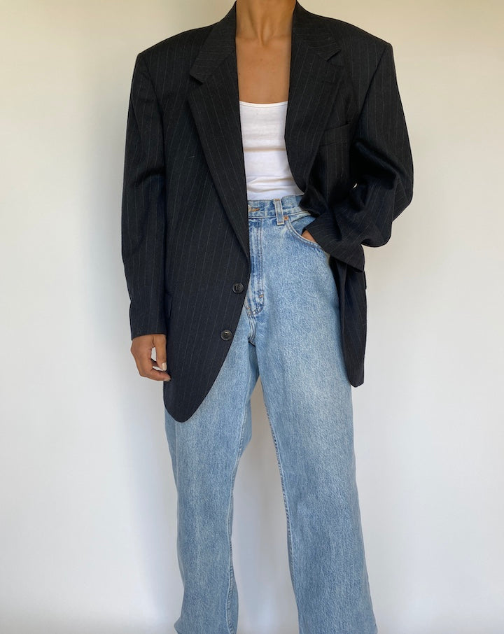 VINTAGE PINSTRIPED BLAZER 3182