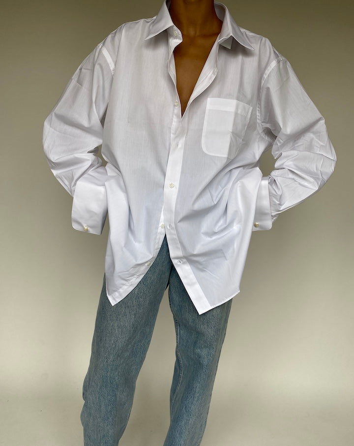 VINTAGE OVERSIZED WHITE SHIRT 1235