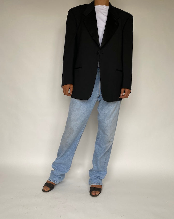 VINTAGE BLACK BLAZER 796