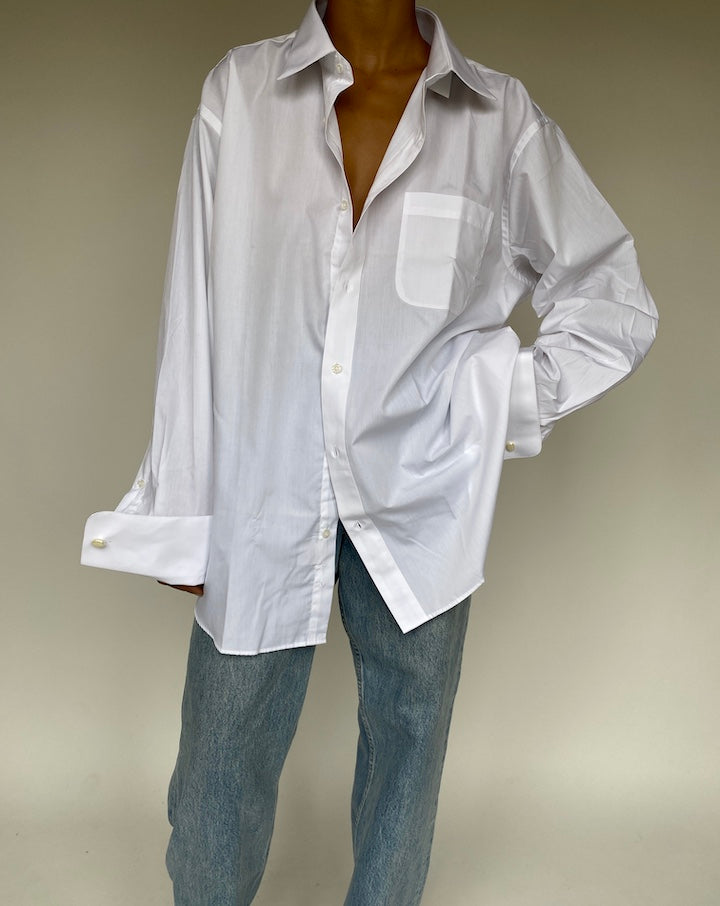 VINTAGE OVERSIZED WHITE SHIRT 1235