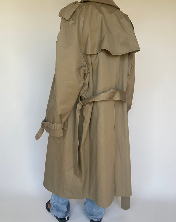 VINTAGE OVERSIZED BEIGE TRENCH COAT 3183