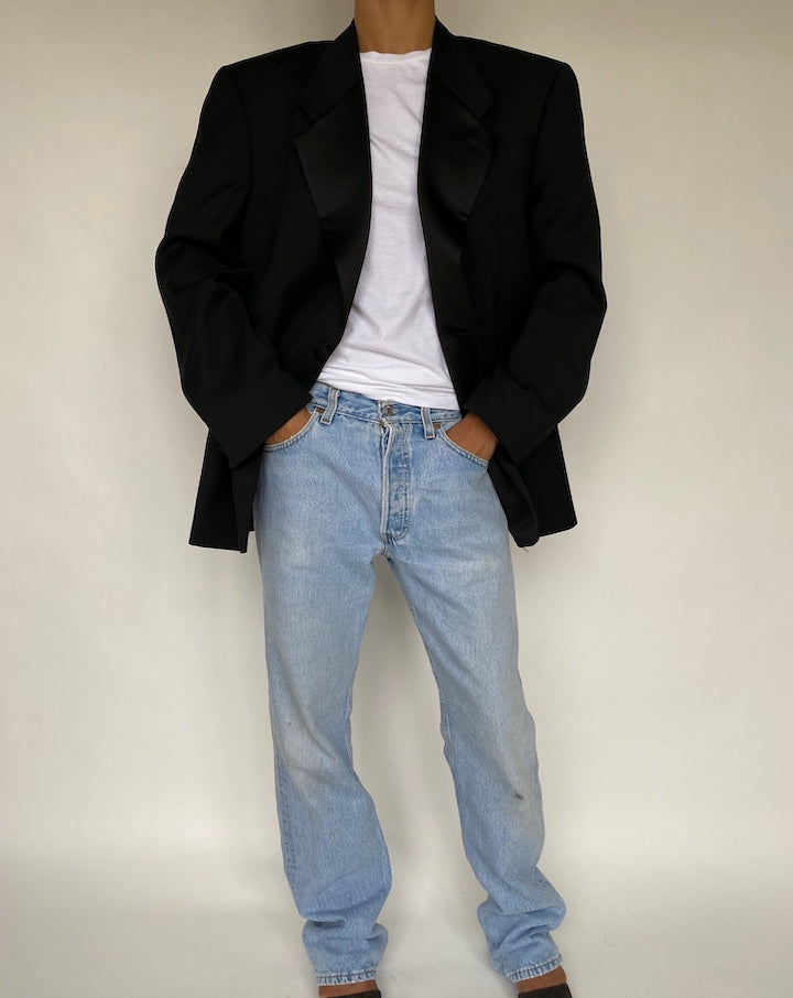VINTAGE BLACK BLAZER 796