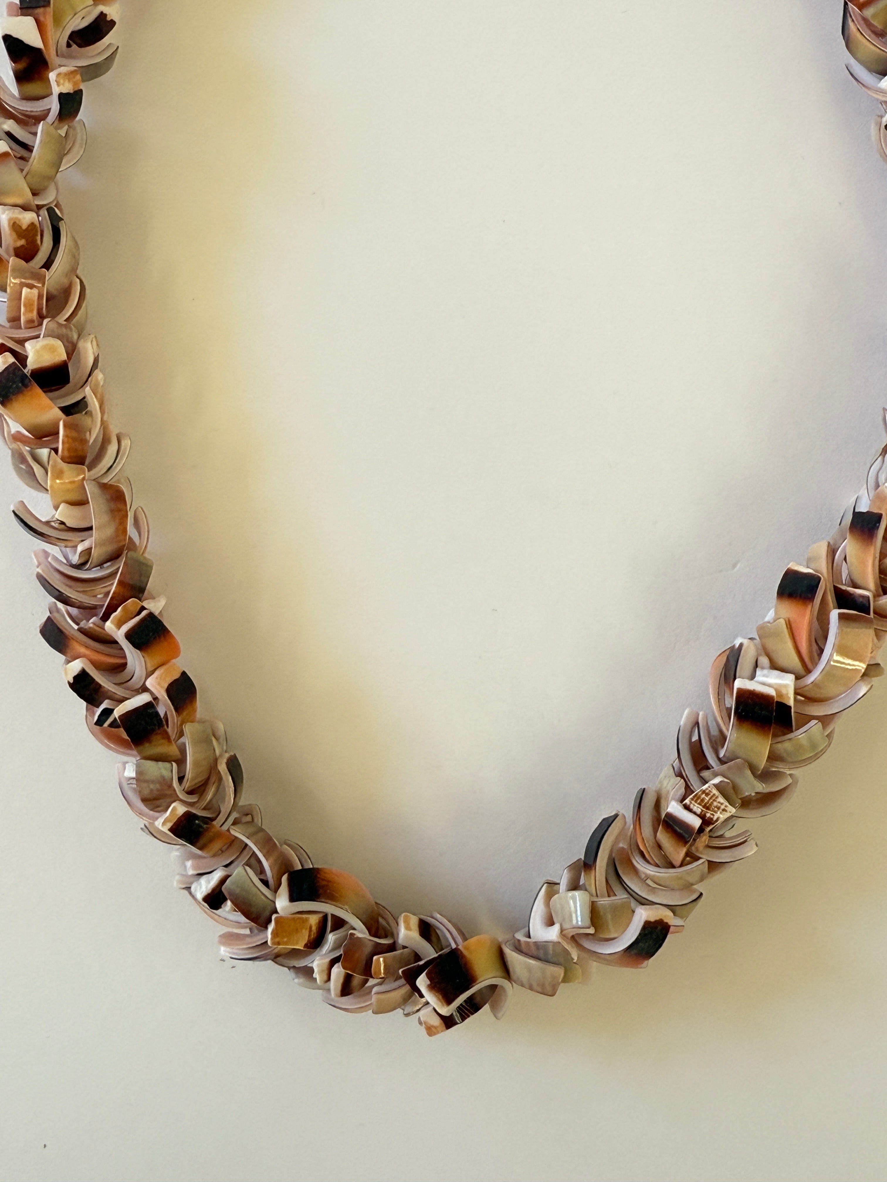 Vintage Shell Cluster Statement Necklace