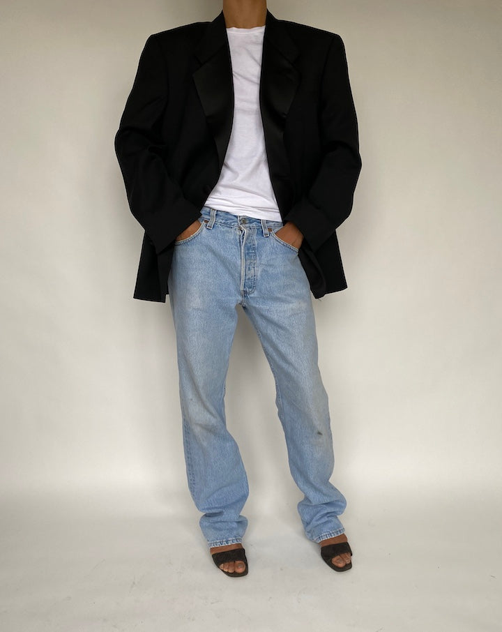 VINTAGE BLACK BLAZER 796