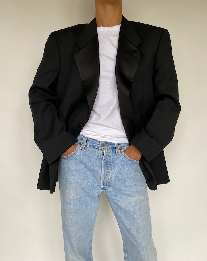 VINTAGE BLACK BLAZER 796