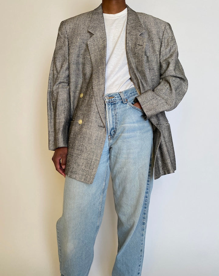 VINTAGE GREY BLAZER 4198