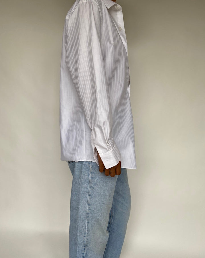 VINTAGE WHITE STRIPED SHIRT 797