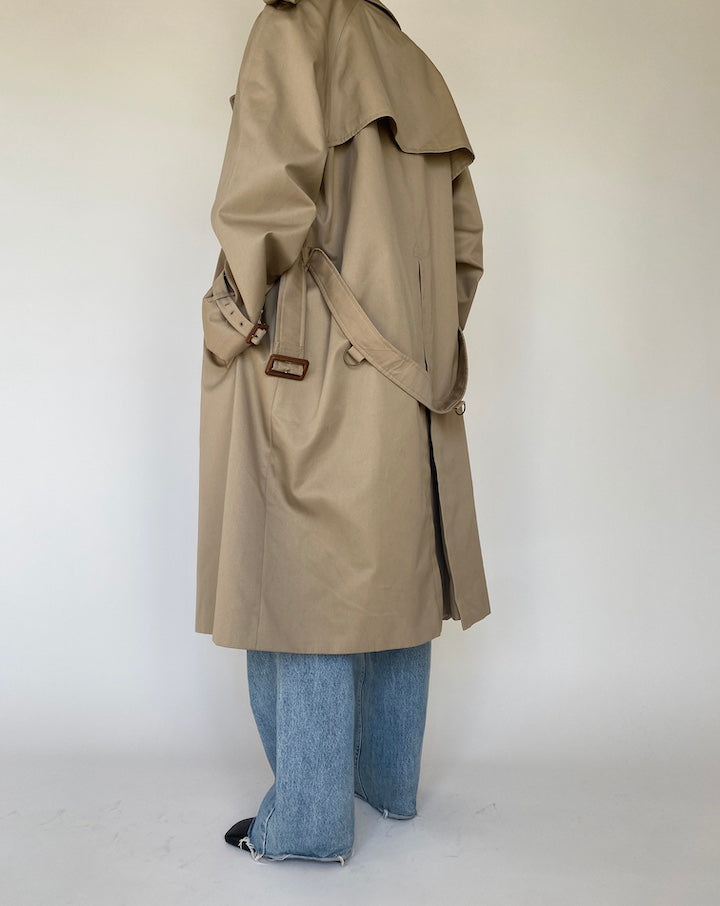 VINTAGE BEIGE OVERSIZED TRENCH COAT 4111