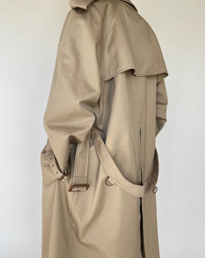VINTAGE BEIGE OVERSIZED TRENCH COAT 4111