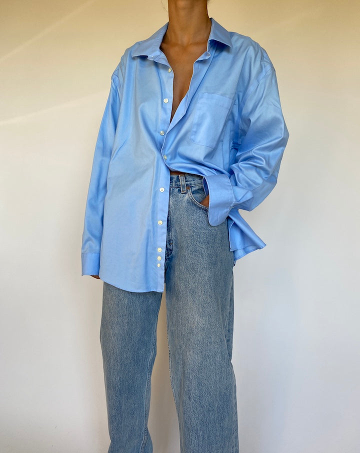 VINTAGE OVERSIZED BLUE SHIRT 2670