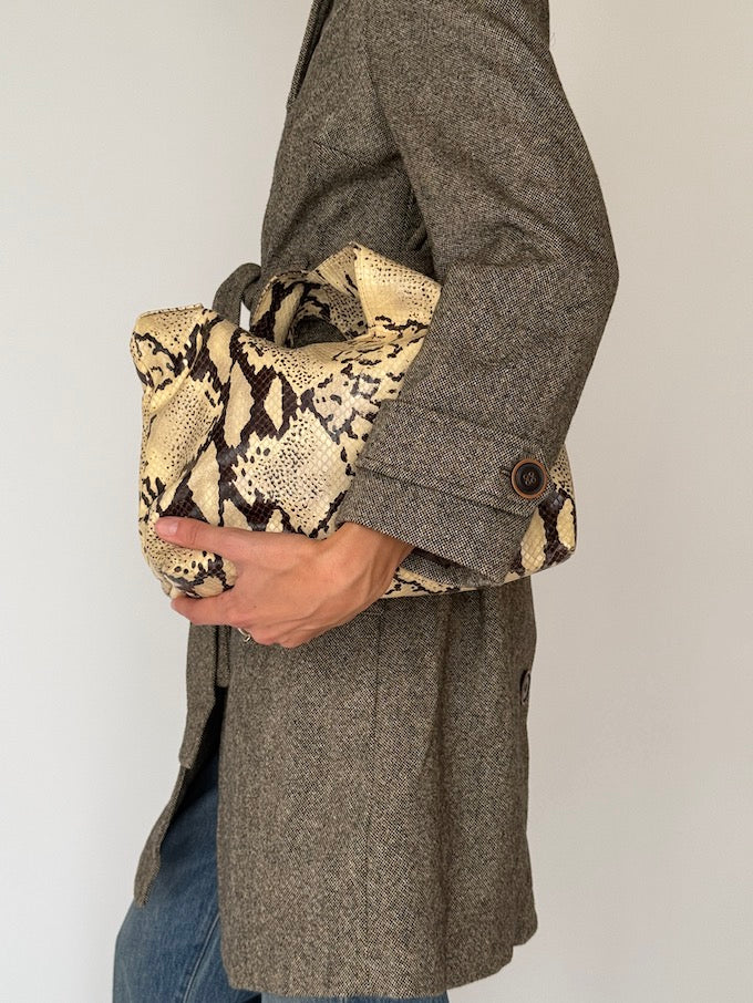 Vintage Classic Tailored Tweed Wool Blend Trench Coat 6525