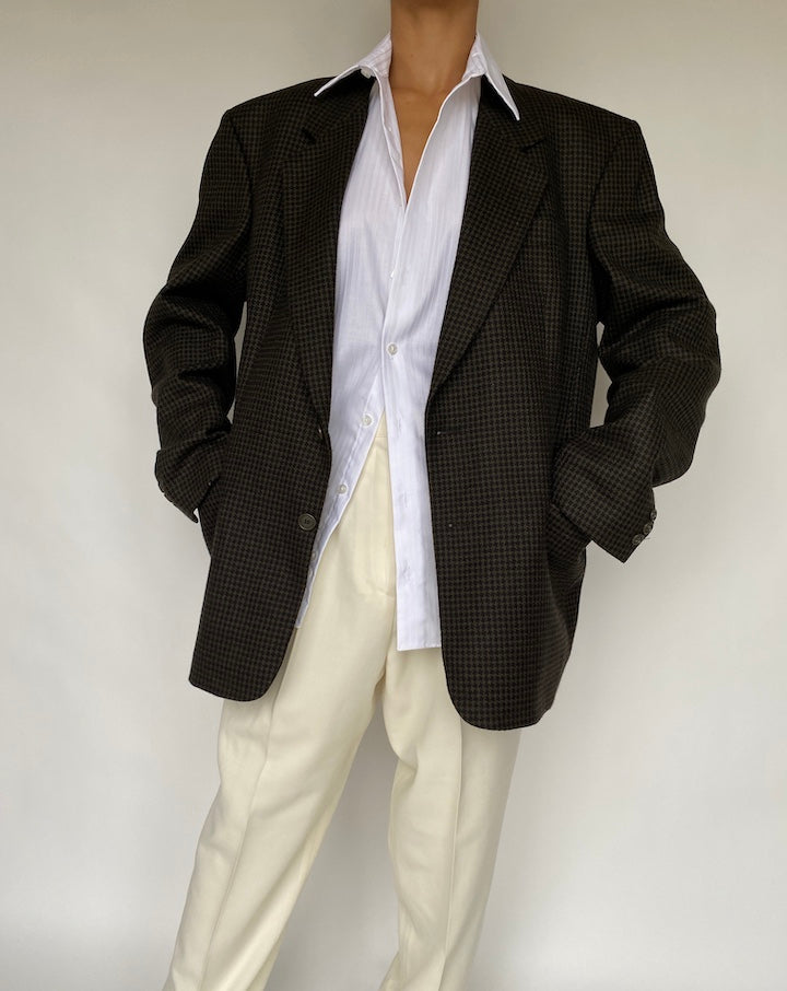 VINTAGE BROWN TWEED BLAZER 800