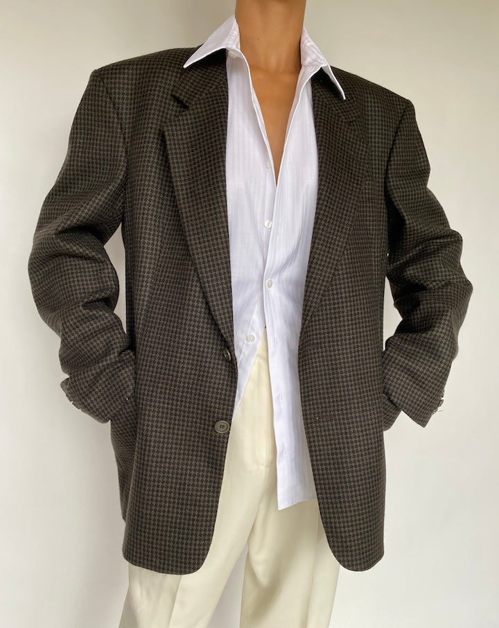 VINTAGE BROWN TWEED BLAZER 800