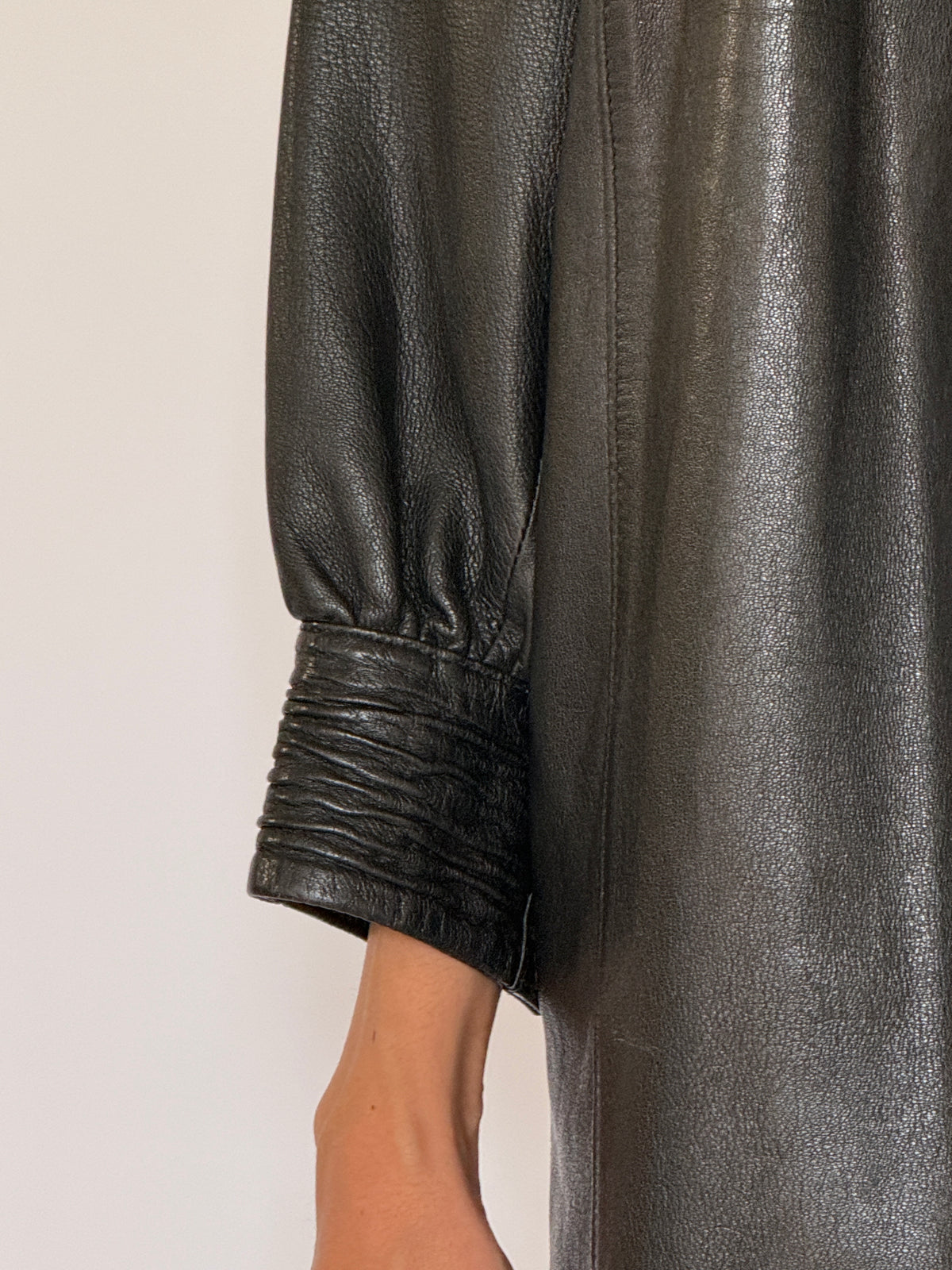Vintage Leather Jacket Black 8097