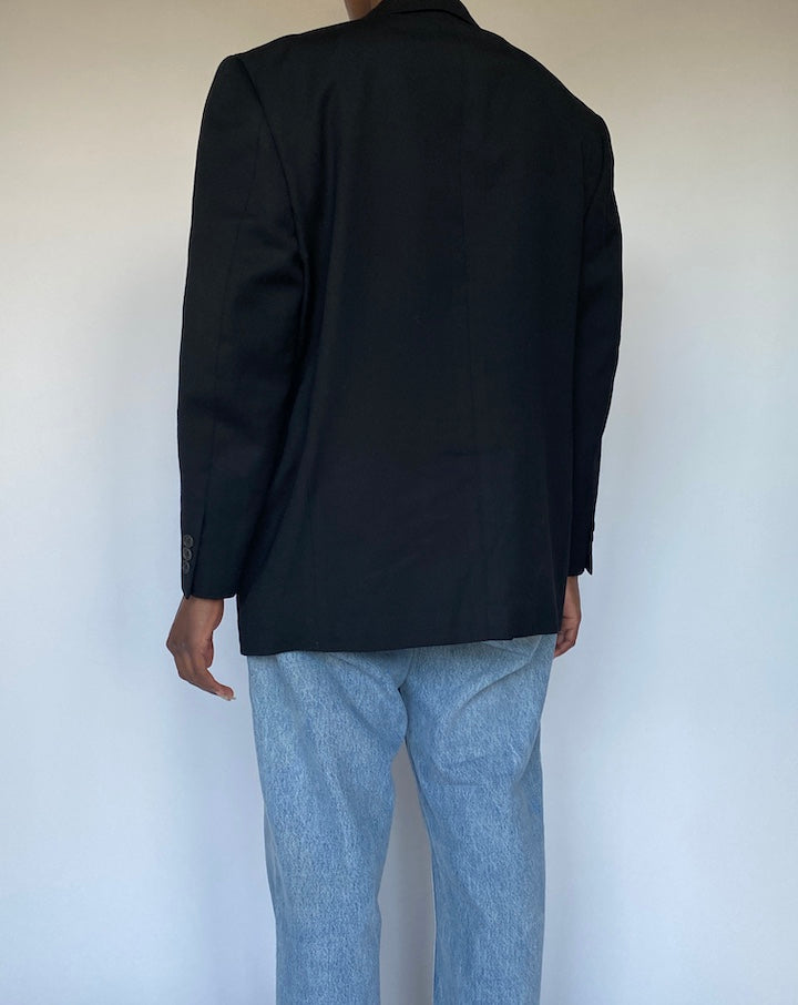 VINTAGE SINGLE BREASTED BLACK BLAZER 3610