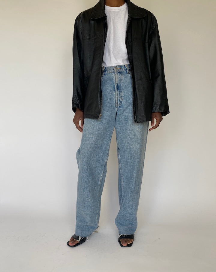 VINTAGE BLACK LEATHER JACKET 4119