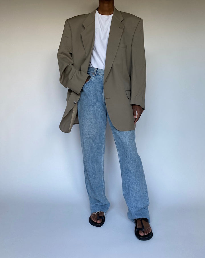 VINTAGE OVERSIZED BEIGE BLAZER 3611