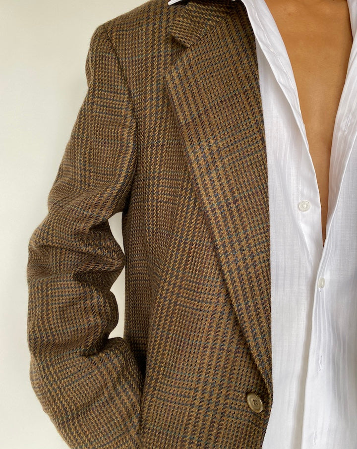 VINTAGE BROWN TWEEN BLAZER 802