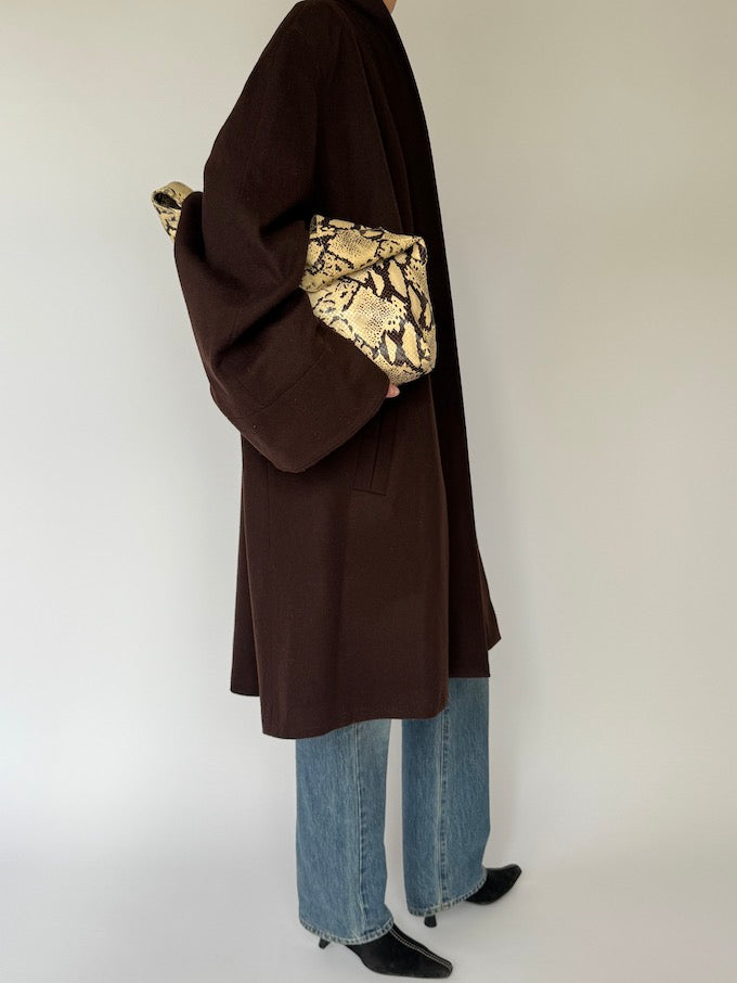 Vintage Oversized Full-Lenght Coat in Brown 6533