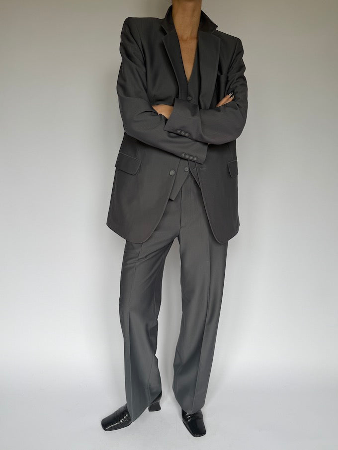 Vintage 3 piece suit grey 5909