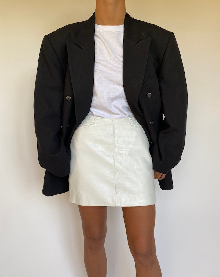 VINTAGE DOUBLE BREASTED BLAZER IN BLACK 2678