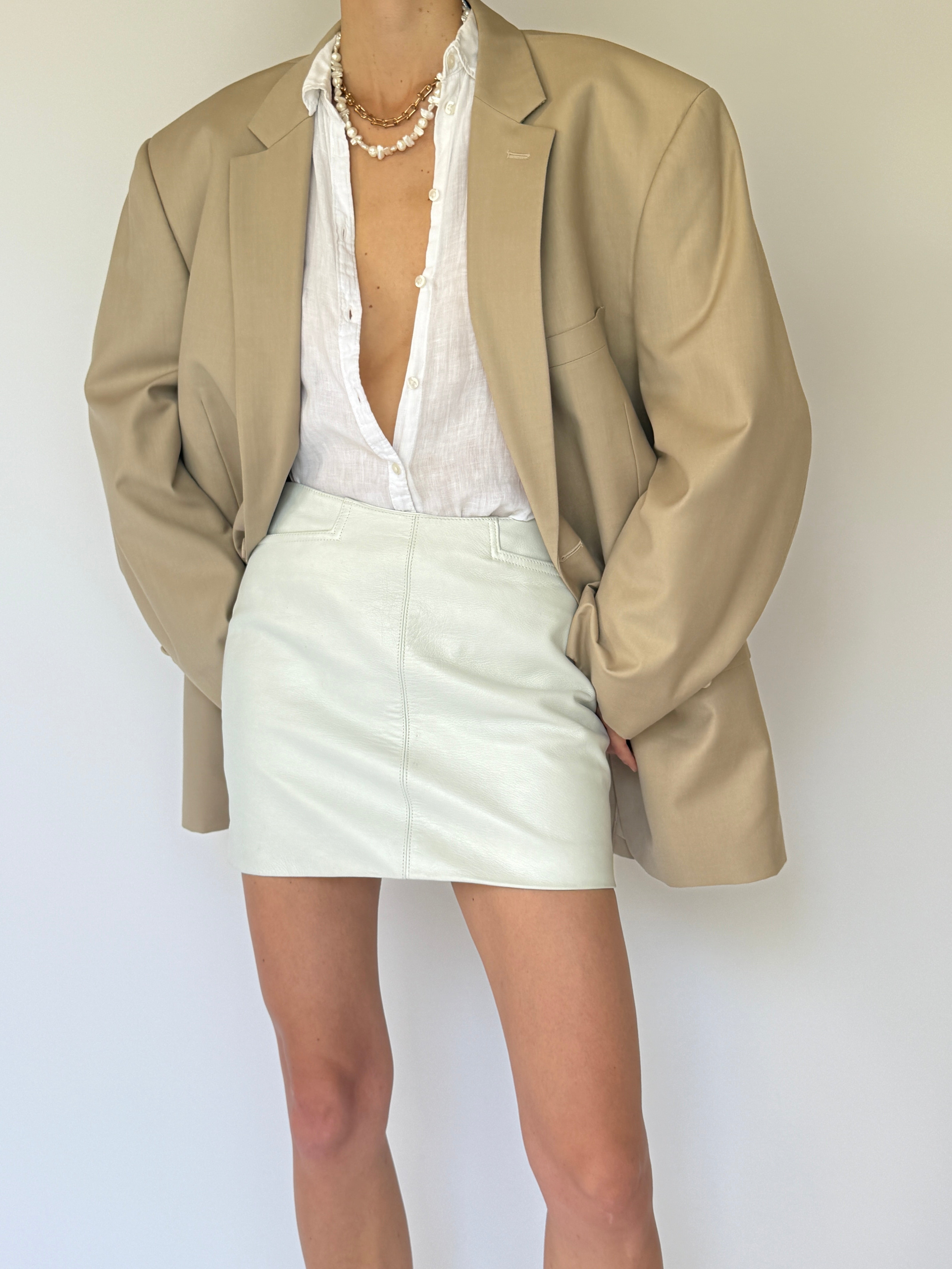 Vintage Oversized Blazer Beige 5738