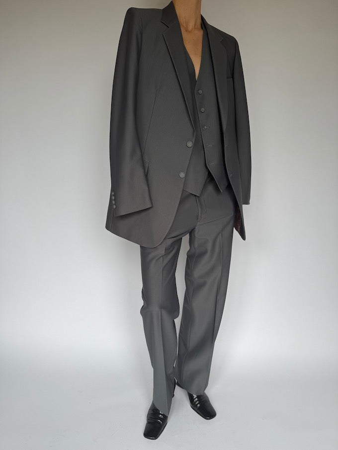 Vintage 3 piece suit grey 5909