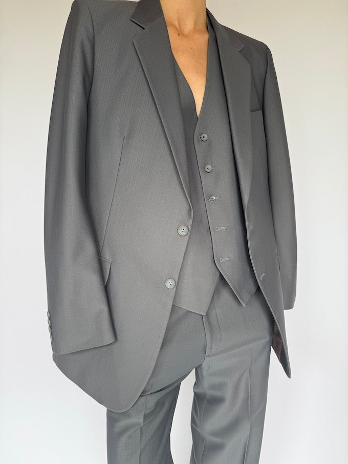 Vintage 3 piece suit grey 5909