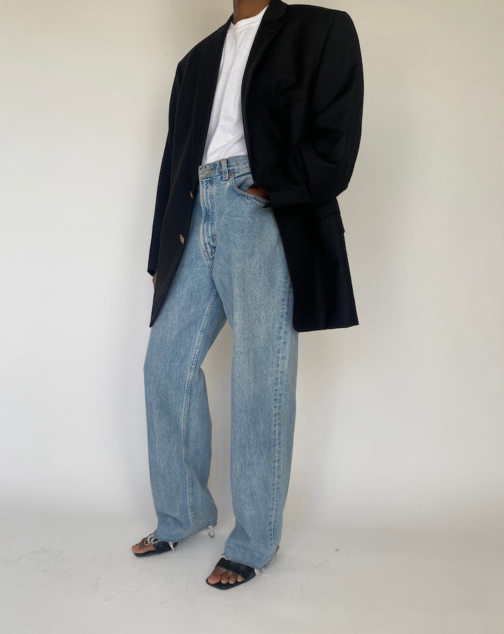 VINTAGE OVERSIZED BLACK RALPH LAUREN BLAZER 4125